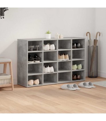 vidaXL Shoe Cabinet Concrete grey 103 x 30 x 67 cm Engineered Wood