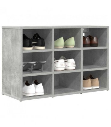 vidaXL Shoe Cabinet Concrete grey 77.5 x 30 x 51 cm Engineered Wood