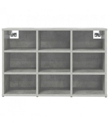 vidaXL Shoe Cabinet Concrete grey 77.5 x 30 x 51 cm Engineered Wood