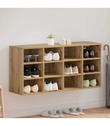 vidaXL Shoe Cabinet Artisan Oak 103 x 30 x 51 cm Engineered Wood