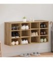 vidaXL Shoe Cabinet Artisan Oak 103 x 30 x 51 cm Engineered Wood