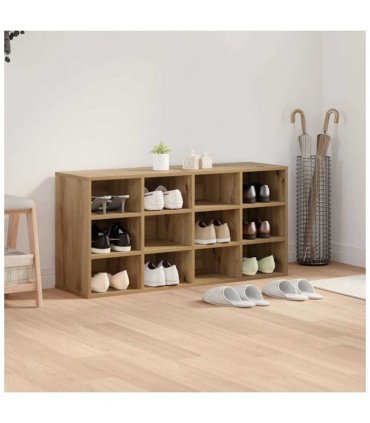 vidaXL Shoe Cabinet Artisan Oak 103 x 30 x 51 cm Engineered Wood