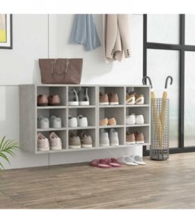 vidaXL Shoe Cabinets 2 pcs Concrete Grey 52.5x30x50 cm — Size: 52.5 x 30 x 50 cm
