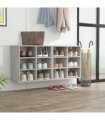 vidaXL Shoe Cabinets 2 pcs Concrete Grey 52.5x30x50 cm — Size: 52.5 x 30 x 50 cm
