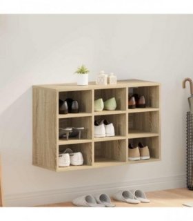 vidaXL Shoe Cabinet Sonoma Oak 77.5 x 30 x 51 cm Engineered Wood