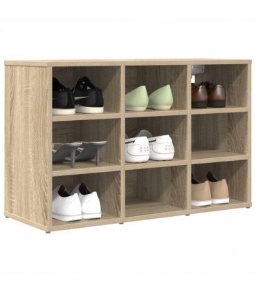 vidaXL Shoe Cabinet Sonoma Oak 77.5 x 30 x 51 cm Engineered Wood
