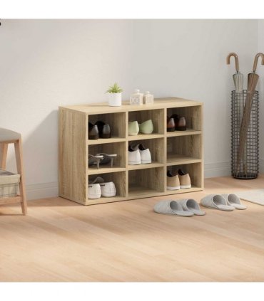 vidaXL Shoe Cabinet Sonoma Oak 77.5 x 30 x 51 cm Engineered Wood