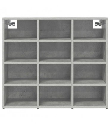 vidaXL Shoe Cabinet Concrete grey 77.5 x 30 x 67 cm Engineered Wood