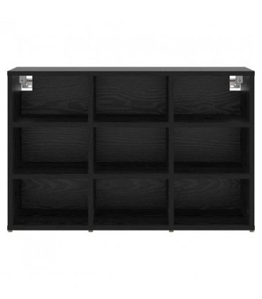 vidaXL Shoe Cabinet Black Oak 77.5 x 30 x 51 cm Engineered Wood