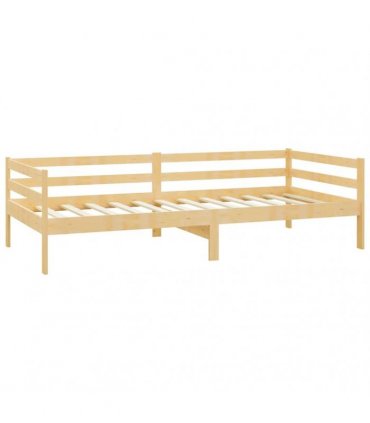 vidaXL Day Bed | Natural Pine | Solid Pinewood | Single — Size: 90 x 200 cm