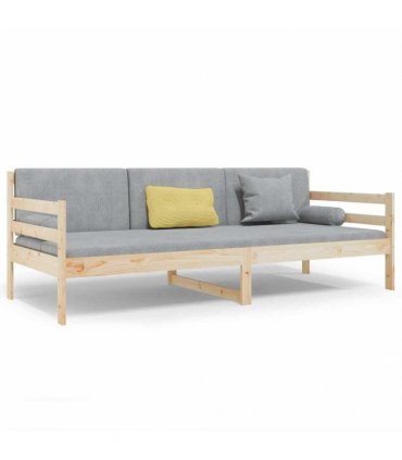 vidaXL Day Bed without Mattress 80x200cm Solid Wood Pine — Colour: natural, Size: 80 x 200 cm — V0672026905