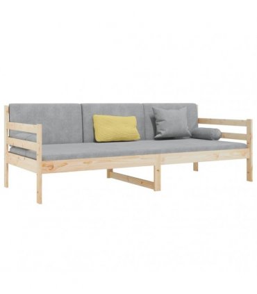 vidaXL Day Bed without Mattress 80x200cm Solid Wood Pine — Colour: natural, Size: 80 x 200 cm — V0672026905