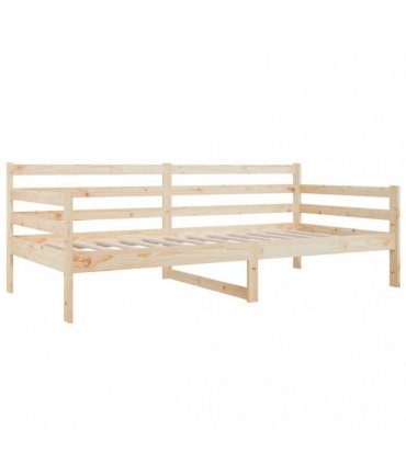 vidaXL Day Bed without Mattress 80x200cm Solid Wood Pine — Colour: natural, Size: 80 x 200 cm — V0672026905