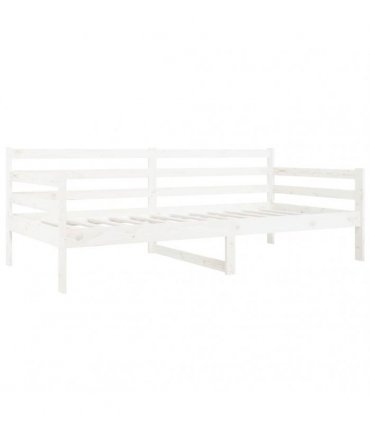 vidaXL Day Bed without Mattress White 80x200cm Solid Wood Pine — Size: 80 x 200 cm