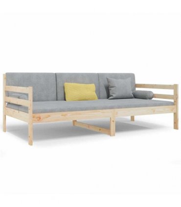 vidaXL Day Bed without Mattress 90x190cm Solid Wood Pine — Colour: natural, Size: 90 x 190 cm