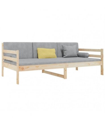 vidaXL Day Bed without Mattress 90x190cm Solid Wood Pine — Colour: natural, Size: 90 x 190 cm