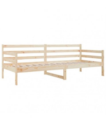 vidaXL Day Bed without Mattress 90x190cm Solid Wood Pine — Colour: natural, Size: 90 x 190 cm