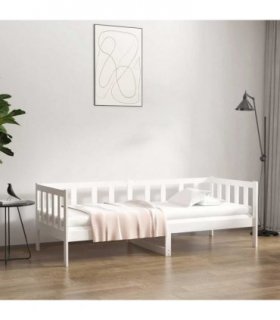 vidaXL Day Bed without Mattress White 80x200cm Solid Wood Pine — Size: 80 x 200 cm — V0672026914