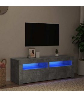 vidaXL TV Cabinet with LED Lights Concrete Grey 120x35x40 cm