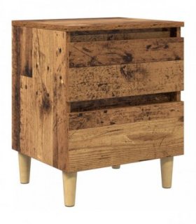 vidaXL Bed Cabinet Old Wood 40 x 35 x 50 cm Engineered Wood
