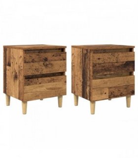 vidaXL Bed Cabinets 2 pcs Old Wood 40 x 35 x 50 cm Engineered Wood