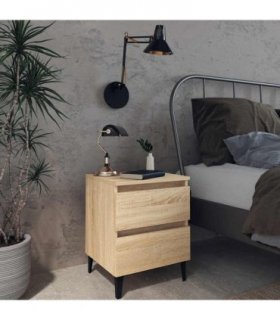 vidaXL Bed Cabinet Sonoma Oak 40x35x50 cm Engineered Wood