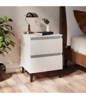 vidaXL Bed Cabinet White 40x35x50 cm Engineered Wood