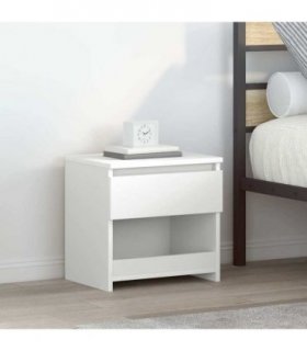 vidaXL Bedside Cabinet White 40x30x39 cm Engineered Wood