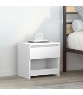 vidaXL Bedside Cabinets 2 pcs High Gloss White 40x30x39 cm Engineered Wood