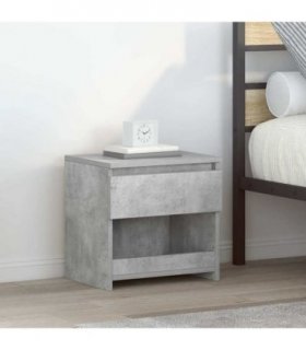 vidaXL Bedside Cabinet Concrete Grey 40x30x39 cm Engineered Wood