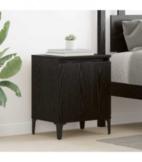 vidaXL Bedside Cabinet Black Oak 40 x 30 x 50 cm Engineered Wood — V0672027428
