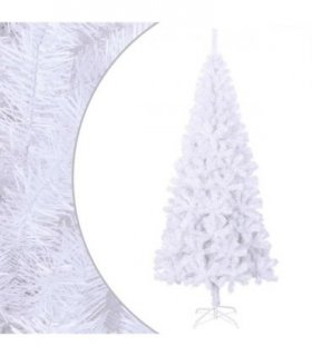 vidaXL Christmas Tree | White | PVC, Plastic | Tall | Artificial Christmas Tree — Size: 180 x 90 cm