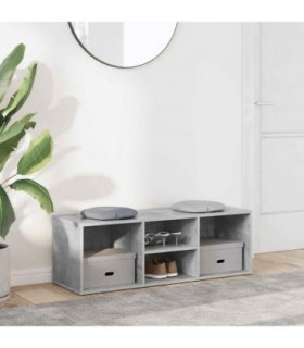 vidaXL Shoe Storage Bench Concrete Grey 105x35x35 cm Engineered Wood