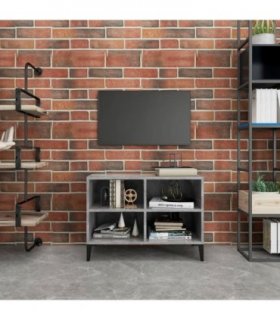 vidaXL TV Cabinet with Metal Legs Concrete Grey 69.5x30x50 cm