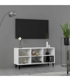 vidaXL TV Cabinet with Metal Legs White 103.5x30x50 cm