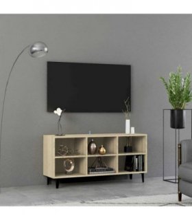 vidaXL TV Cabinet with Metal Legs Sonoma Oak 103.5x30x50 cm