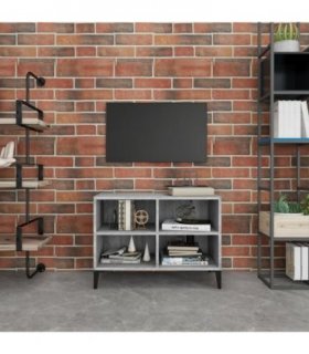 vidaXL TV Cabinet with Metal Legs Grey Sonoma 69.5x30x50 cm