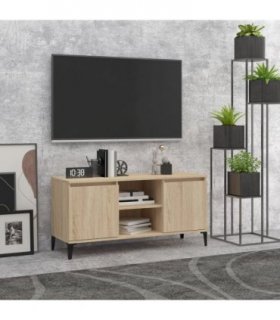 vidaXL TV Cabinet with Metal Legs Sonoma Oak 103.5x35x50 cm