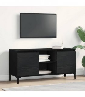 vidaXL TV Cabinet Black Oak 102 x 35 x 50 cm Engineered Wood — V0672027710