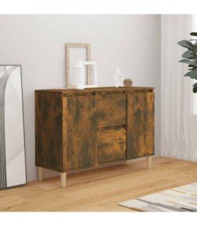 vidaXL Sideboard Smoked Oak 103.5x35x70 cm Engineered Wood