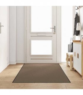 vidaXL Doormat Beige and Black 120 x 250 cm 100% Polyamide