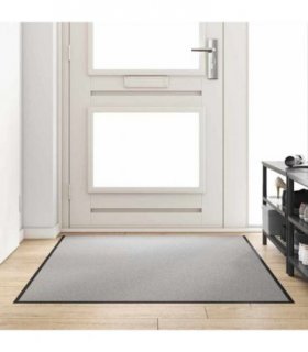 vidaXL Doormat Grey and Black 120 x 180 cm 100% Polyamide