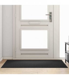 vidaXL Doormat Other Black 90 x 150 cm Polypropylene and vinyl