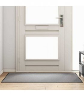 vidaXL Doormat Grey and Black 90 x 150 cm 100% Polyamide