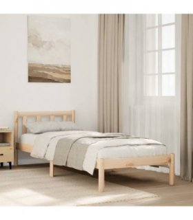 vidaXL Bed Frame | Natural Wood | Solid Pinewood | Extra Long | Bed Frame — Size: 80 x 210 cm