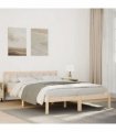 vidaXL Extra Long Bed Frame without Mattress 160x210 cm Solid Wood Pine — Colour: Natural, Size: 160 x 210 cm