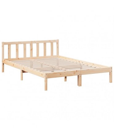 vidaXL Extra Long Bed Frame without Mattress 160x210 cm Solid Wood Pine — Colour: Natural, Size: 160 x 210 cm