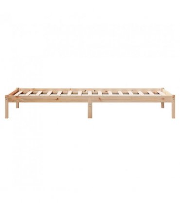 vidaXL Extra Long Bed Frame without Mattress 100x210 cm Solid Wood Pine — Colour: natural, Size: 100 x 210 cm — V0672028008