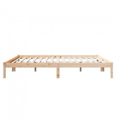vidaXL Extra Long Bed Frame without Mattress 180x210 cm Solid Wood Pine — Colour: natural, Size: 180 x 210 cm — V0672028023