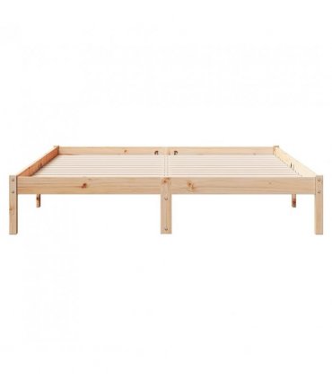 vidaXL Extra Long Bed Frame without Mattress 140x210 cm Solid Wood Pine — Colour: natural, Size: 140 x 210 cm — V0672028030
